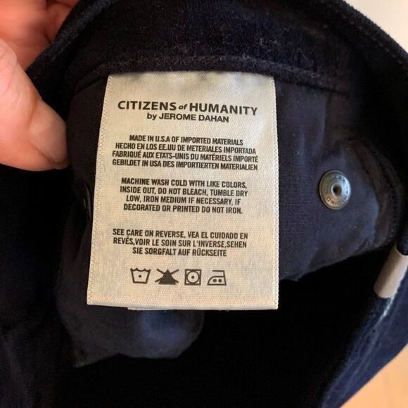 Citizens of Humanity navy velvet jean, EUC, sz 32, high rise skinny, classic - Picture 7 of 16